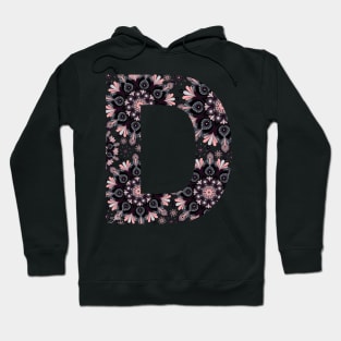 Dottillism Mandala Letter D Dark Hoodie